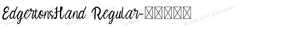 EdgertonsHand Regular字体转换